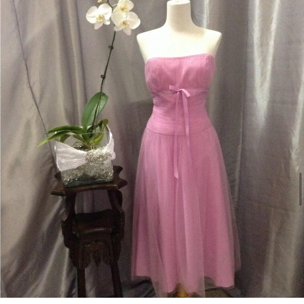 Elegant Pink Strapless Dress